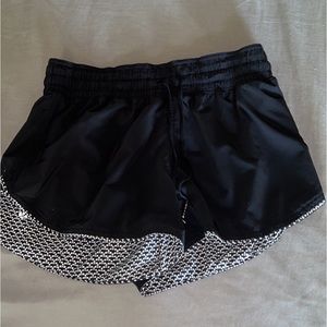 Lululemon Reversible Black/Black and White Shorts
